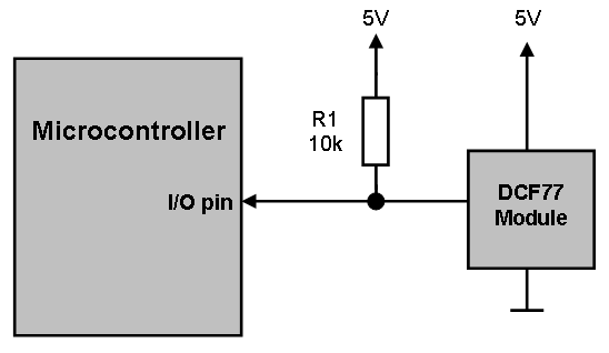 Connecting DCF77 module to Microcontroller
