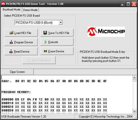Microchip PDFSUSB Screenshot